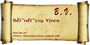 Bánóczy Vince névjegykártya