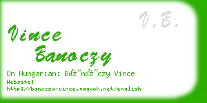 vince banoczy business card